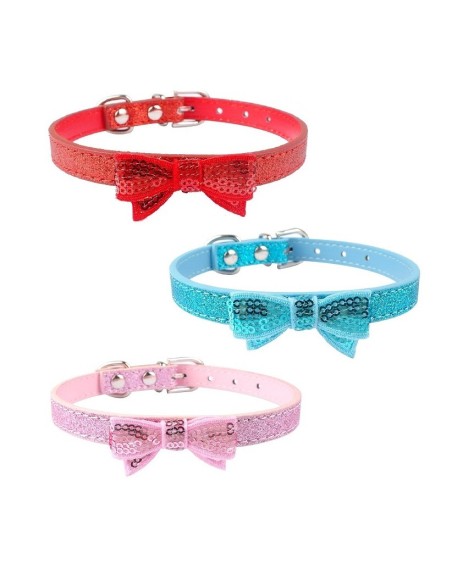 Collier pour chien pailleté Modèle Paris 