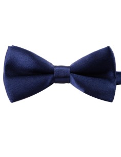 Nœud papillon pour chien et chat satiné bleu nuit
