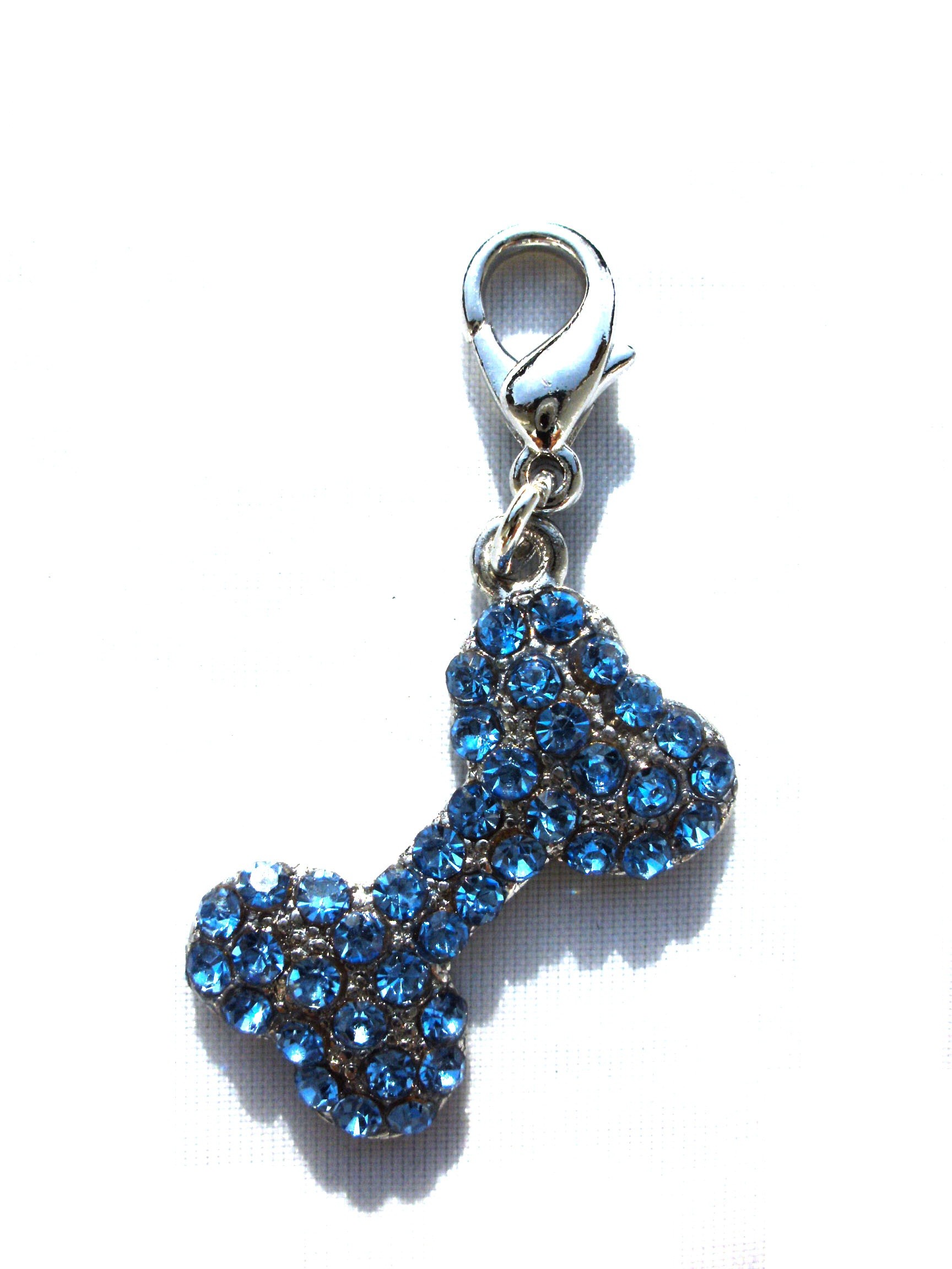 Bijoux De Collier Pour Chien Et Chat Petit Os Strass Bleu Luxe Toutou